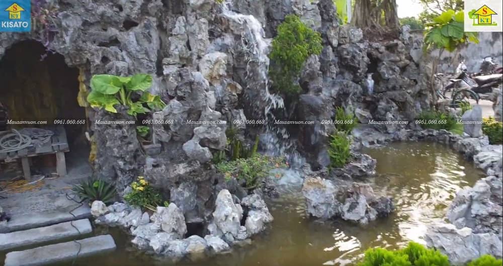 Thi Công Sân Vườn Hòn Non Bộ Đẹp Cho Nhà Thờ Kính Danh Tại Nam Định