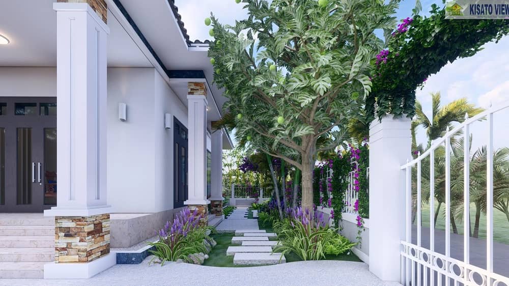 Mẫu sân vườn nhà cấp 4 đẹp Mẫu sân vườn nhà cấp 4 đẹp