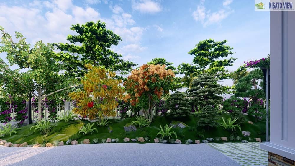 Mẫu sân vườn nhà cấp 4 đẹp Mẫu sân vườn nhà cấp 4 đẹp