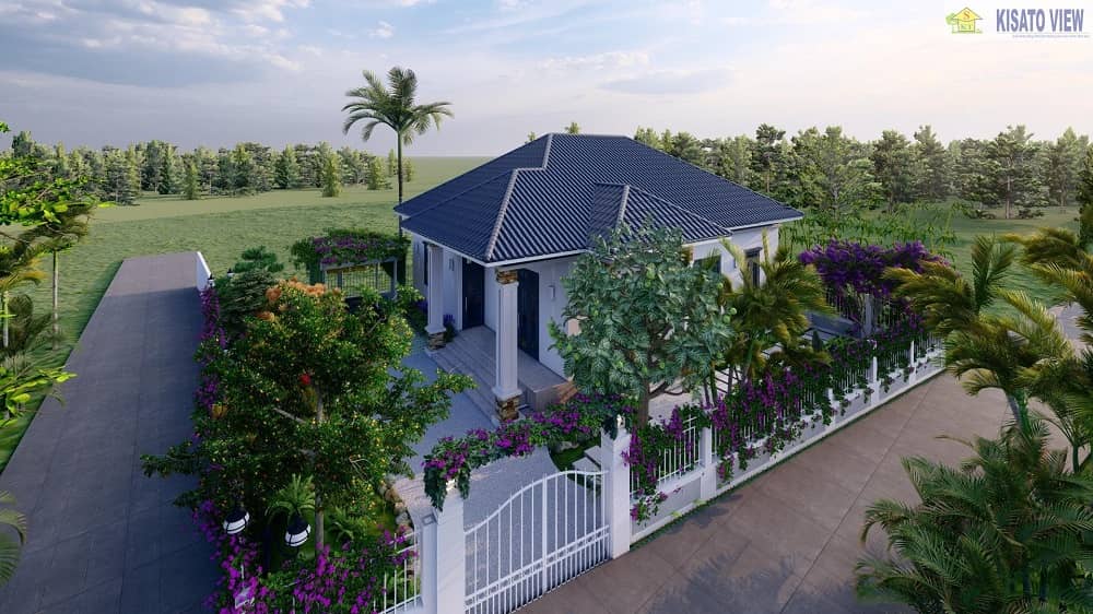 Mẫu sân vườn nhà cấp 4 đẹp Mẫu sân vườn nhà cấp 4 đẹp