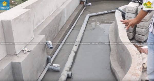 Kỹ Thuật Đi Đường Ống Cơ Bản Cho Hồ Cá Koi Trên Mái