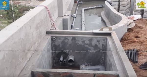 Kỹ Thuật Đi Đường Ống Cơ Bản Cho Hồ Cá Koi Trên Mái