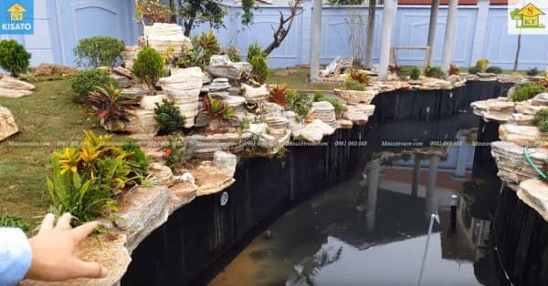 Mẫu Hồ Cá Koi Đẹp Do KISATO Thi Công Trọn Gói Tại Sóc Sơn Hà Nội