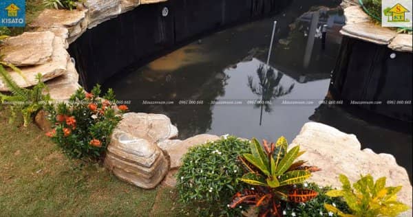Mẫu Hồ Cá Koi Đẹp Do KISATO Thi Công Trọn Gói Tại Sóc Sơn Hà Nội